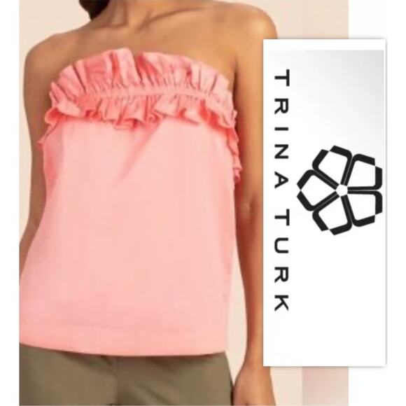 Trina Turk Tops - Trina Turk Prosper Organic Cotton Pink Top NWT Large
